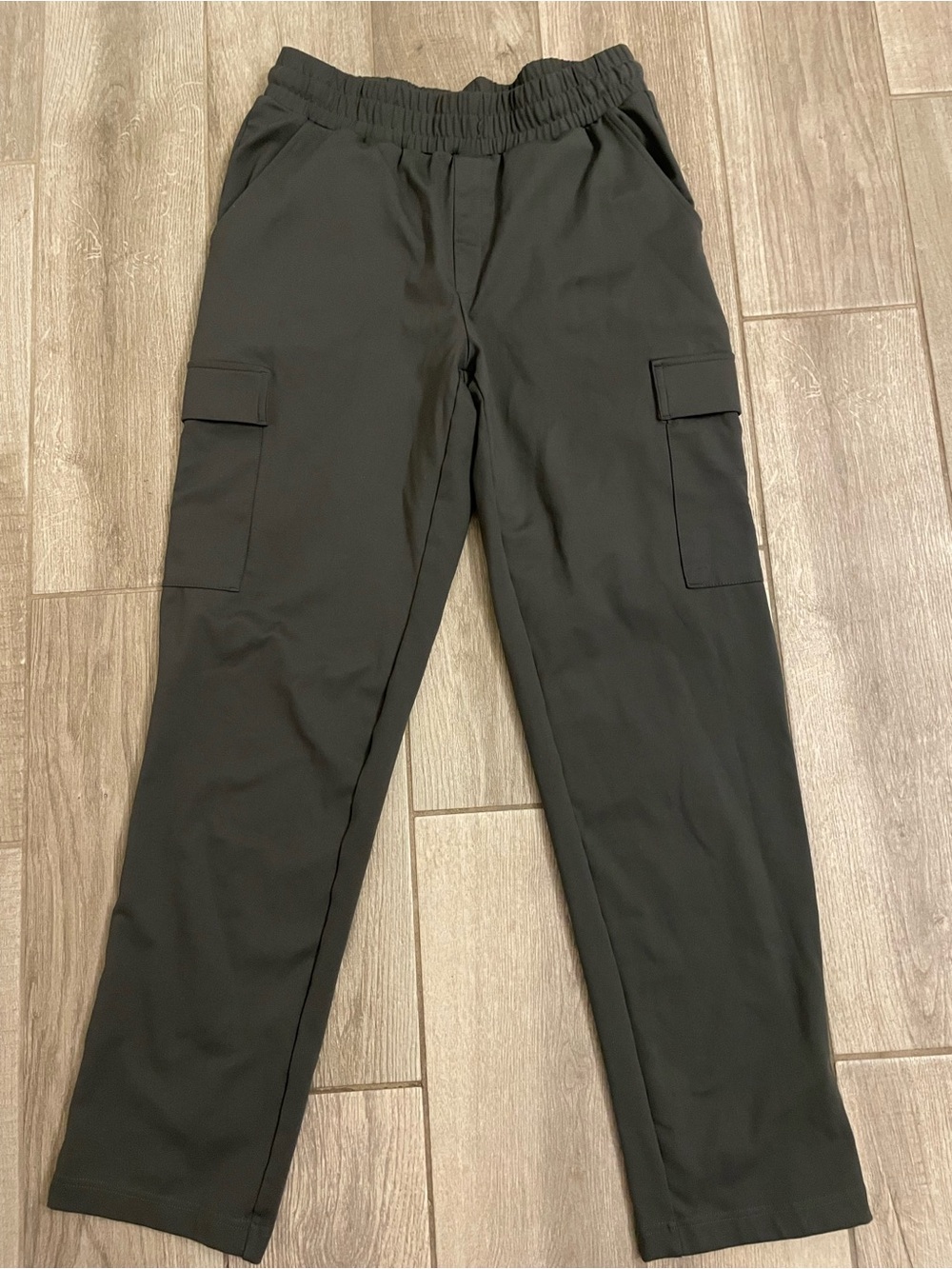 Mondetta deep gray/green stretch utility pants Sz S,straight leg great condition